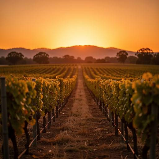 Sunset on the vines